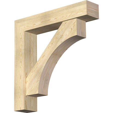Ekena Millwork Westlake Block Rough Sawn Bracket w/ Offset Brace, Douglas Fir, 8"W x 40"D x 40"H BKT0806X40X40WTL05RDF